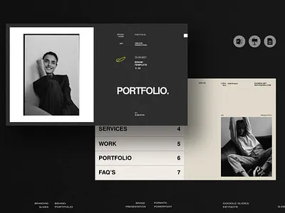 Brand Portfolio Template bauhaus brand brand guide brand strategy collective considered creative presentation direction evelyn freyja studio haus intentional lyra pitch deck pitch pack portfolio presentation stylish template type layout