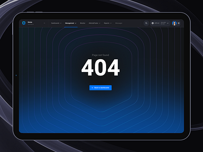 Emma: Error 404 Page Concept 404 app blue branding clean dark dashboard design error glow minimal product saas ui ux