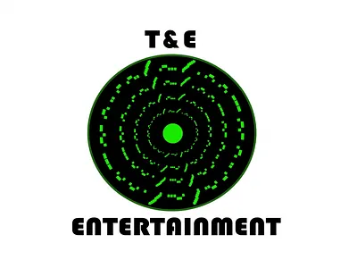 T&E Entertainment Logo graphic design logo design