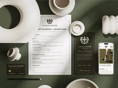 Vallon Doré art direction brand identity brand system classic typography club branding country club branding editorial design elegant design french branding golf club green palette heritage design lifestyle branding logo design luxury branding premium design sports club identity tennis club timeless design visual identity
