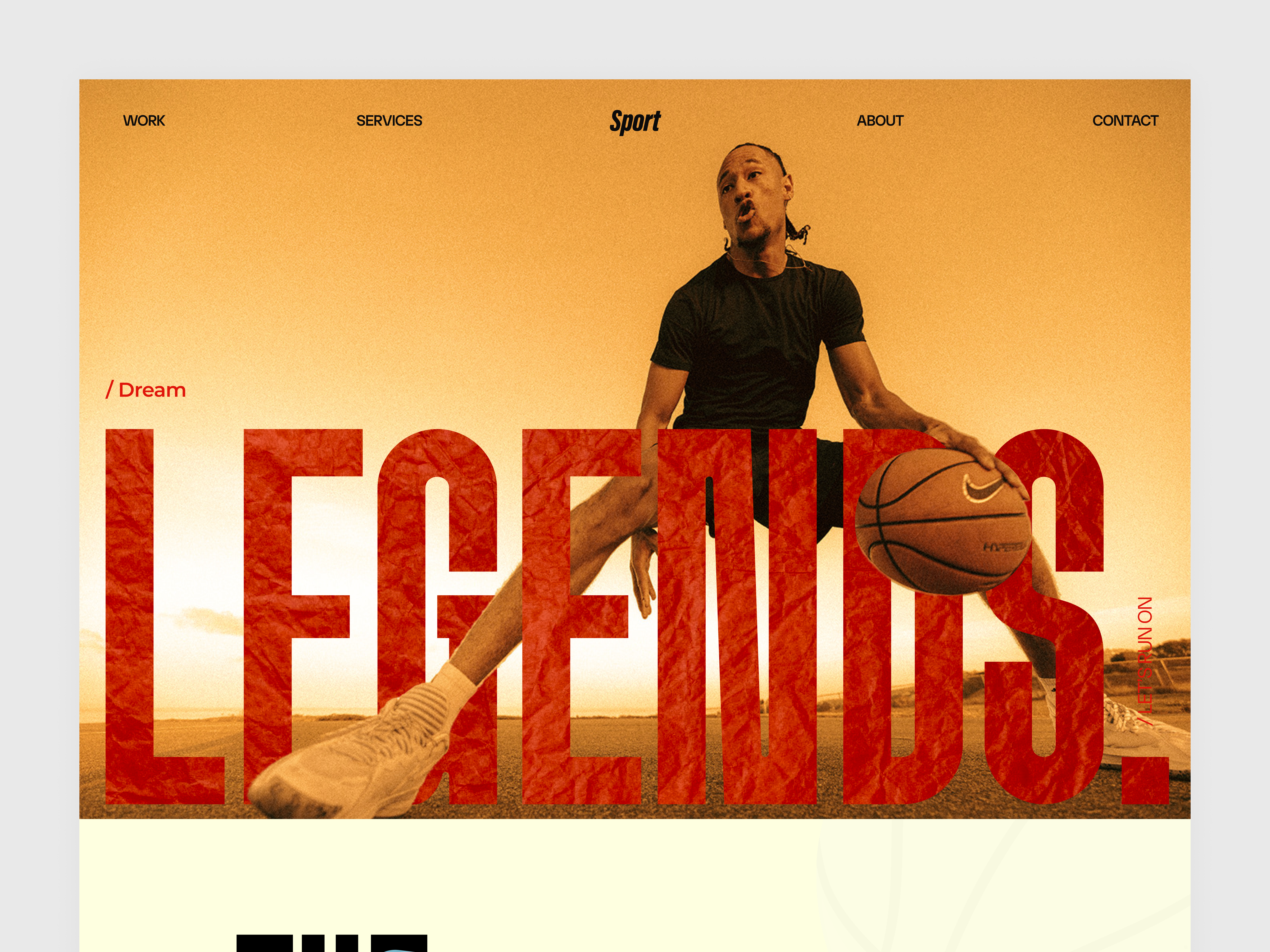 Sports Website Design | Athlete Branding Landing Page basketball website design modern sports design modern sports website design product design sports brand sports brand visual identity sports landing page sports landing page design sports marketing website ui sports storytelling website sports ui sports web design sports website web web design website design