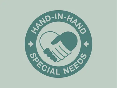 Hand-In-Hand — Special Needs Ministry Badge badge logo branding christian christian design church church branding design graphic design inclusive design logo logo design nonprofit branding special needs ministry symbol design vector