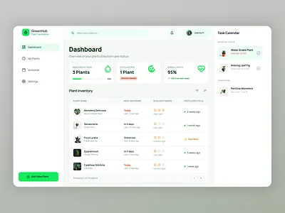 Smart Plant Care & Garden Admin Dashboard admin panel agricutural iot branding dashboard design design garden gardening tool graphic design green management product design saas saas design smart home ui uiconcept uiux web application