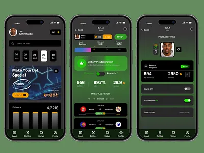 Mobile Bet App ui ux
