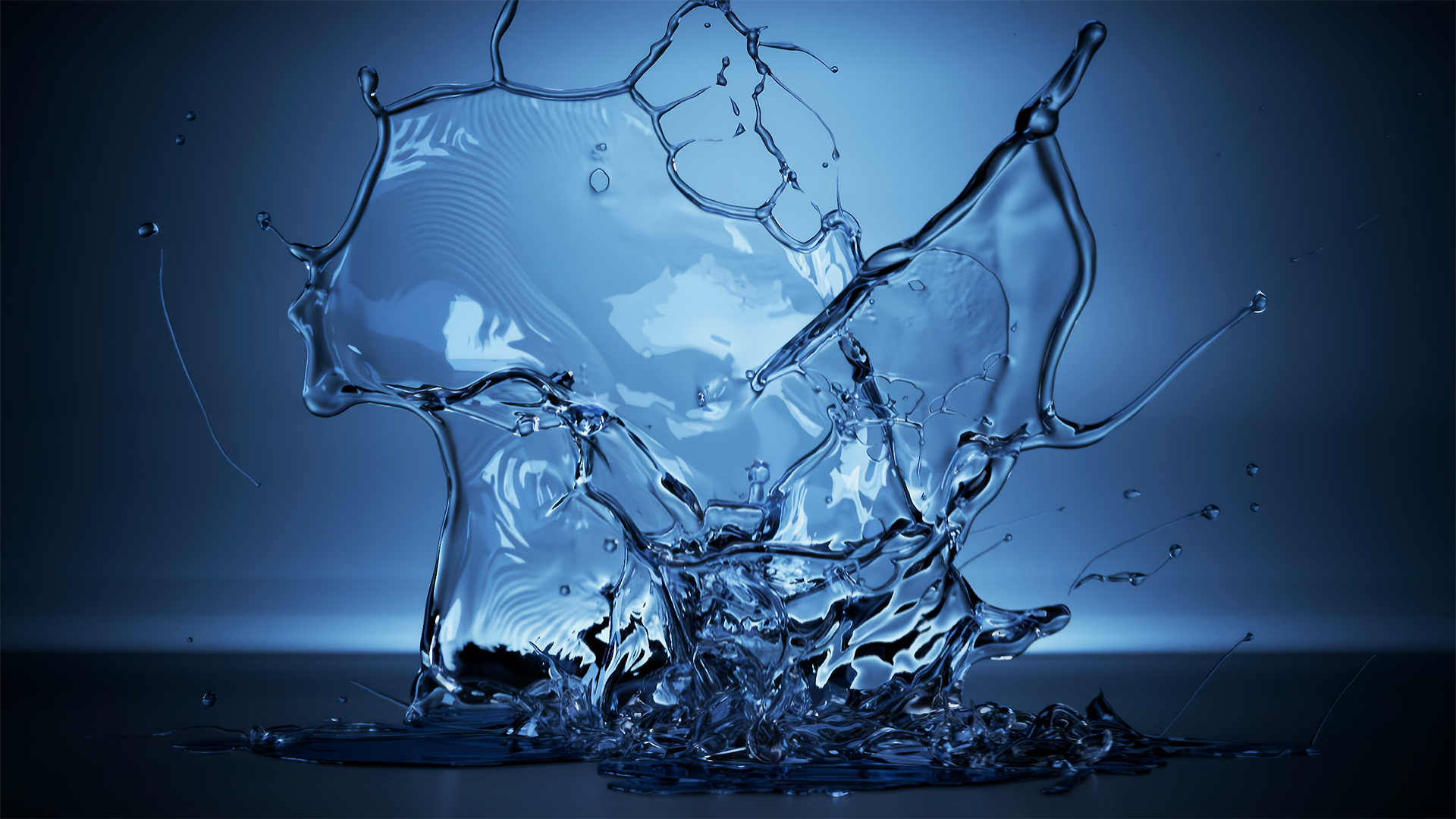 Realistic Water Splash Simulation 3d animation motion graphics