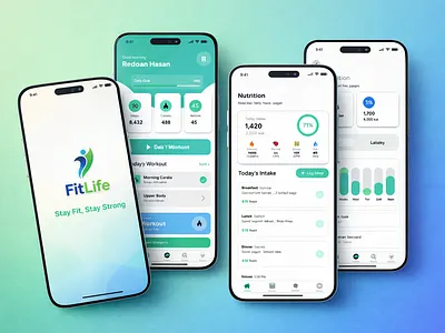 Fitness App UI Design app fitness app ui