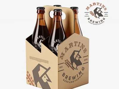 MARTIN BREWING beer brand branding brewing design emblem farmer forsale graphic design illustration logo sport ui vector