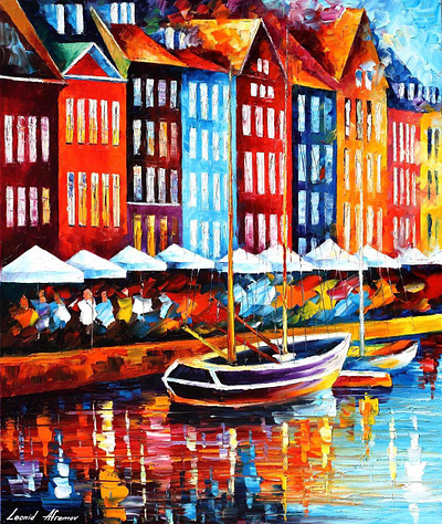 COPENHAGEN, DENMARK — oil painting on canvas leonidafremov