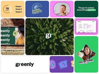 Greenly - Art Direction animation branding design ecology graphic design green identity illustration landing logo motion graphics stickers ui