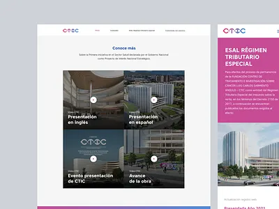 Medical Center CTIC - Website Redesign colombia design graphic design medical center redesign ui