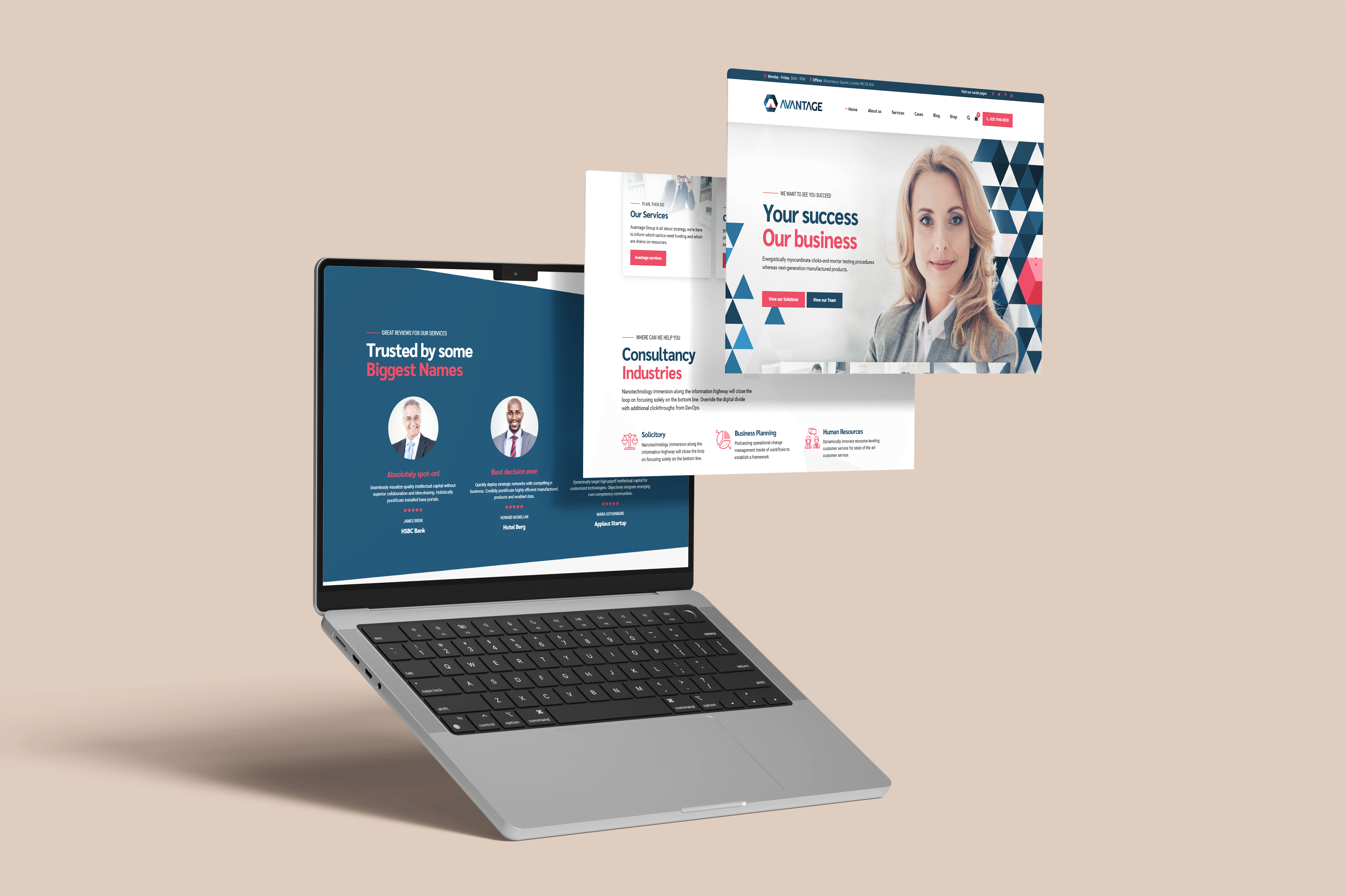 Example of Word Press Landing Page Design 