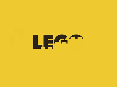 Lego (Revisited) | Typographical Poster font graphic design graphics illustration lego negative space sans serif simple text typography