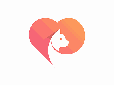 Pet Love Logo | Cat Logo | Heart Logo pet logo pet love logo