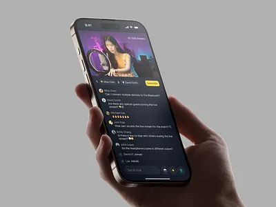 Sonotoki – Mobile App UI UX Design app chat comments enterteiment fans followers graphic design investment live live comments logo menu new sidebar stream streaming tiktok tips ui ux