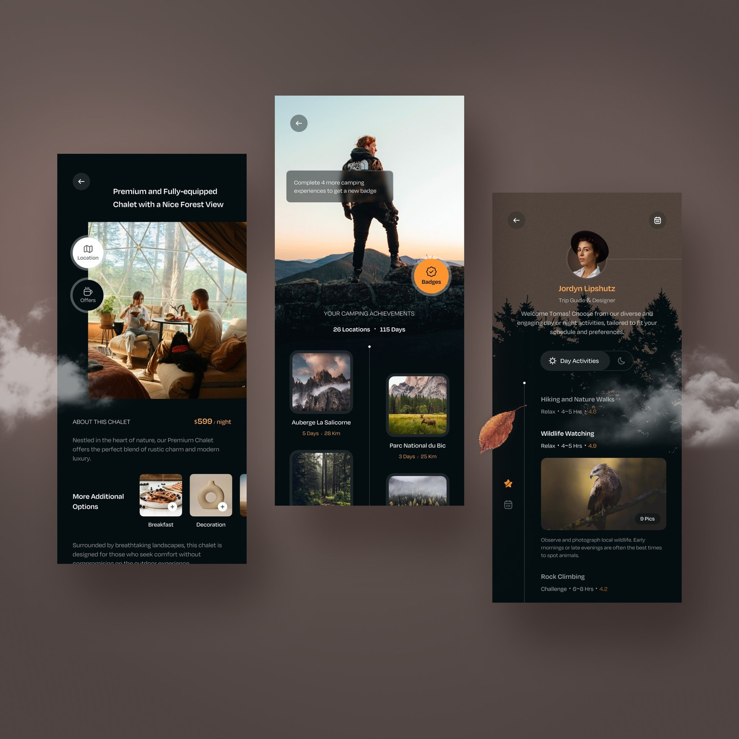 Adventure and Hiking app UI! animation appdesign design graphic design ui uiux ux