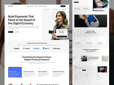 Fintech Digital Payment Website banking interface design digital payment finance ui financial technology fintech website landing page mobile payments modern finance online payments payment dashboard payment platform payment system saas fintech secure transactions ui ui kit ux wallet app website