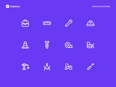 Construction - Uxercon Icon Library architecture builder building civil construction construction icon design engineer engineering figma icon icon design iconography industry logo ui uiux ux uxercon