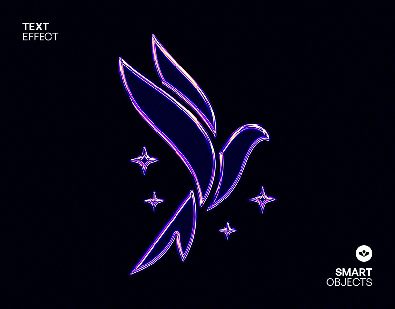 Shiny Chrome Effect chrome design effect glow gradient graphic design photoshop shining solasome template text typography