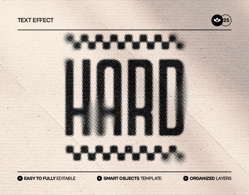 Craft Dots Text Effect blur craft design dots effect graphic design halftone motion graphics photoshop solasome template