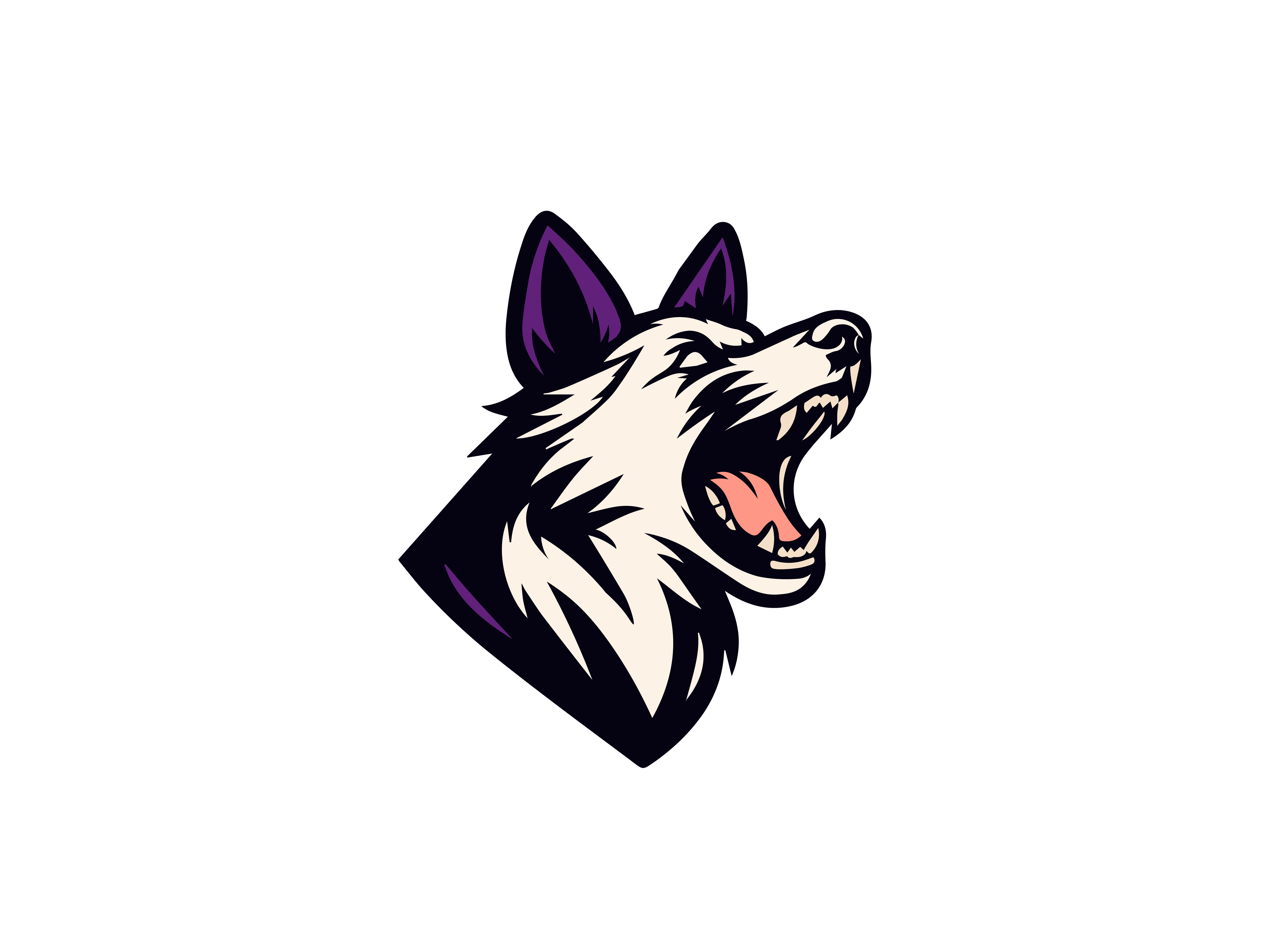 Example of Unique Animal Mascot Line Art Logo 
