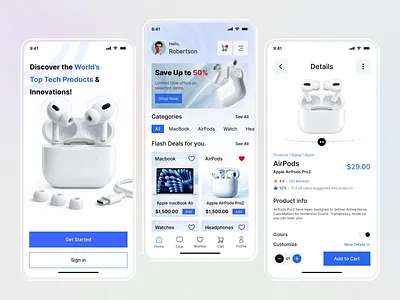 Premium Gadgets E-Commerce Mobile App Design ai recommendations android app ui app design apple products digital shopping dribbble shot ecommerce app electronics app fintech ui mobile app mobile app design mobile commerce popular design product listing shopping app ui startup app tech store app ui ux design user experience