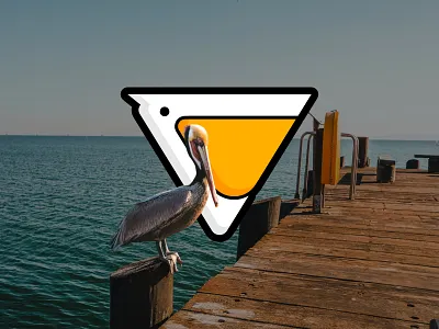 Minimalist Pelican Triangle Logo affinity designer animal aves beak bird branding fauna feather fly habitat logo nature ocean outdoor pelican sea triangle vector wildlife wings