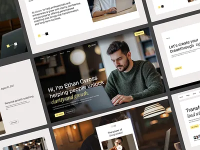 Personal consultancy website design for a coach business coach coaching business conslting perosna portofolio