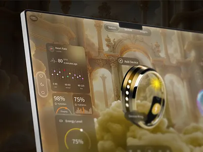 Device Ring Health Tech SaaS Dashboard Ui Design crm dashboard device healthtech interface product design ring saas startup design web ui design
