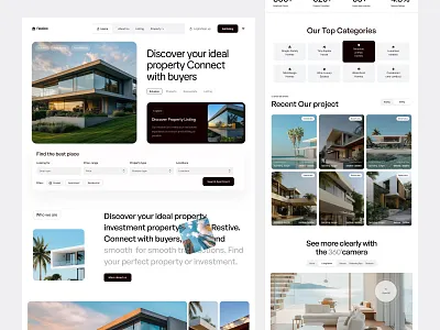 Real Estate Landing Page housing website landing page landing page design modern web design property listing property platform property showcase property website real estate landing page real estate ui real estate ux real estate web design real estate website web design website