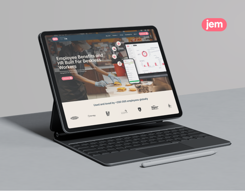 JEM HR | Employee Benefits Web Design branding corporate website dashboard design design employee benefits enterprise ux figma hr platform illustration responsive design saas ui ui design uiux user experience user interface ux design web design website