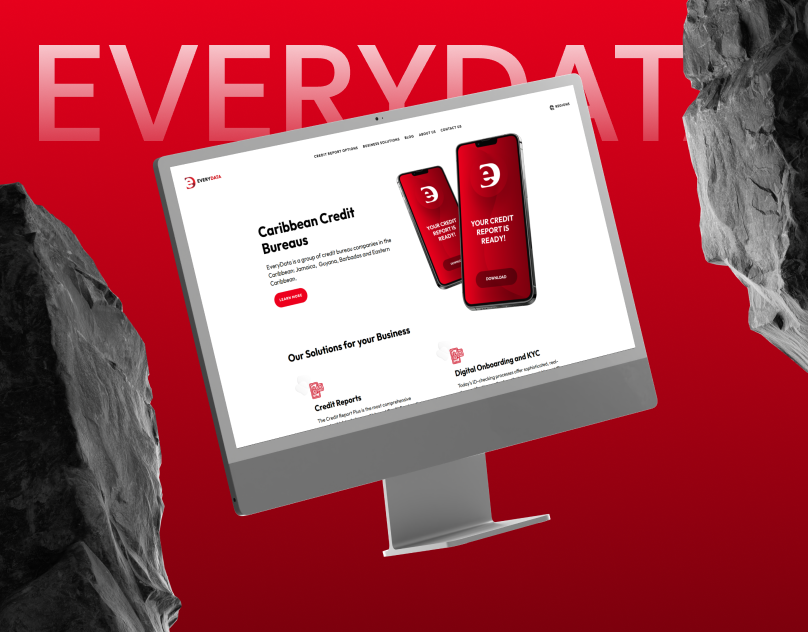 Everydata | Credit Bureau Web Design corporate website credit bureau dashboard ui figma design financial website fintech web design landing page design saas website ux design web ui design