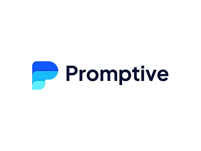Promptive Logo Design abstract logo ai logo brand design brand identity brand mark branding growth logo letter logo logo logo design logomark p logo p logo design p monogram rebranding sales logo tech logo type typography