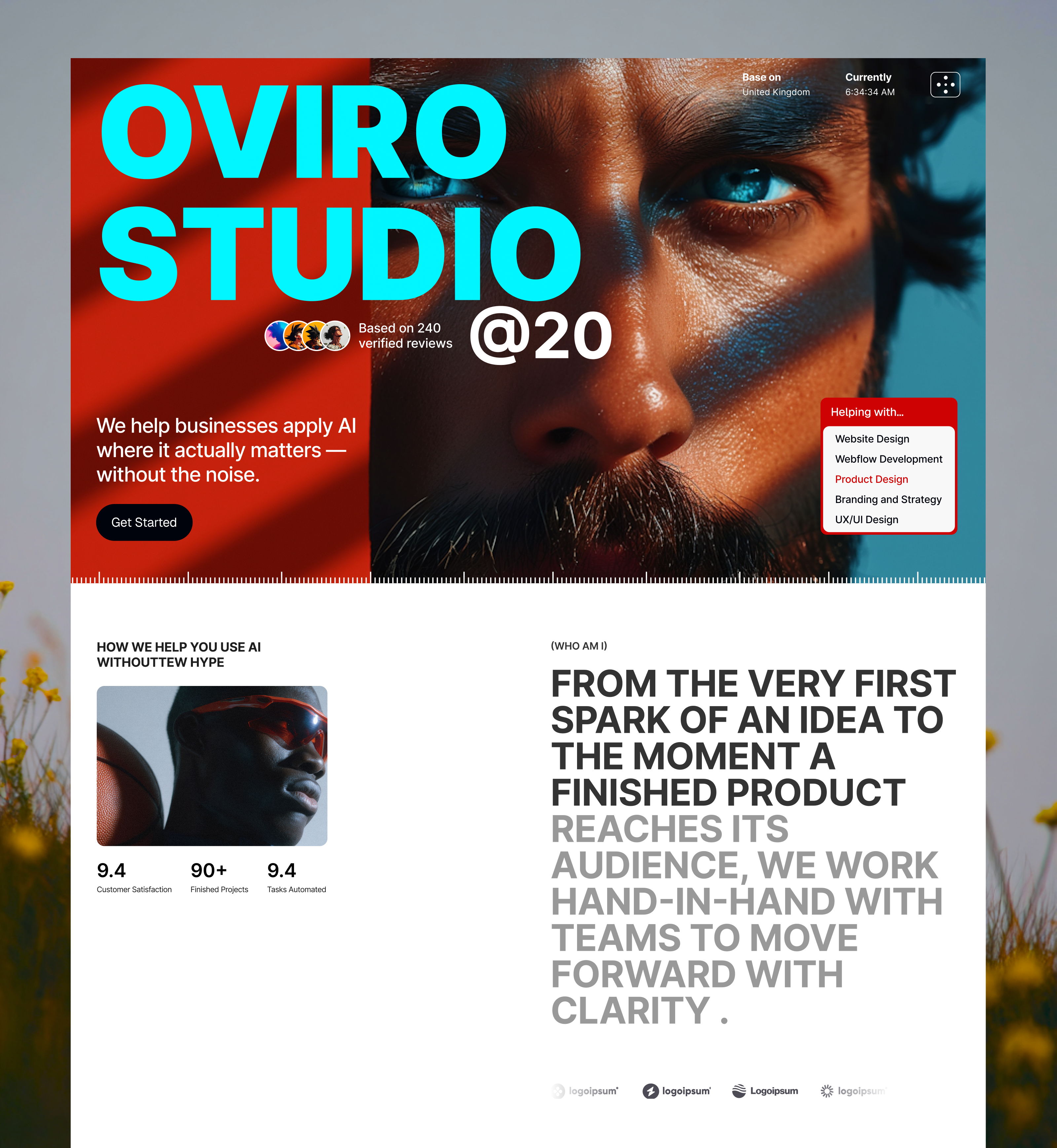 Agency Website 3d animation branding graphic design logo motion graphics ui