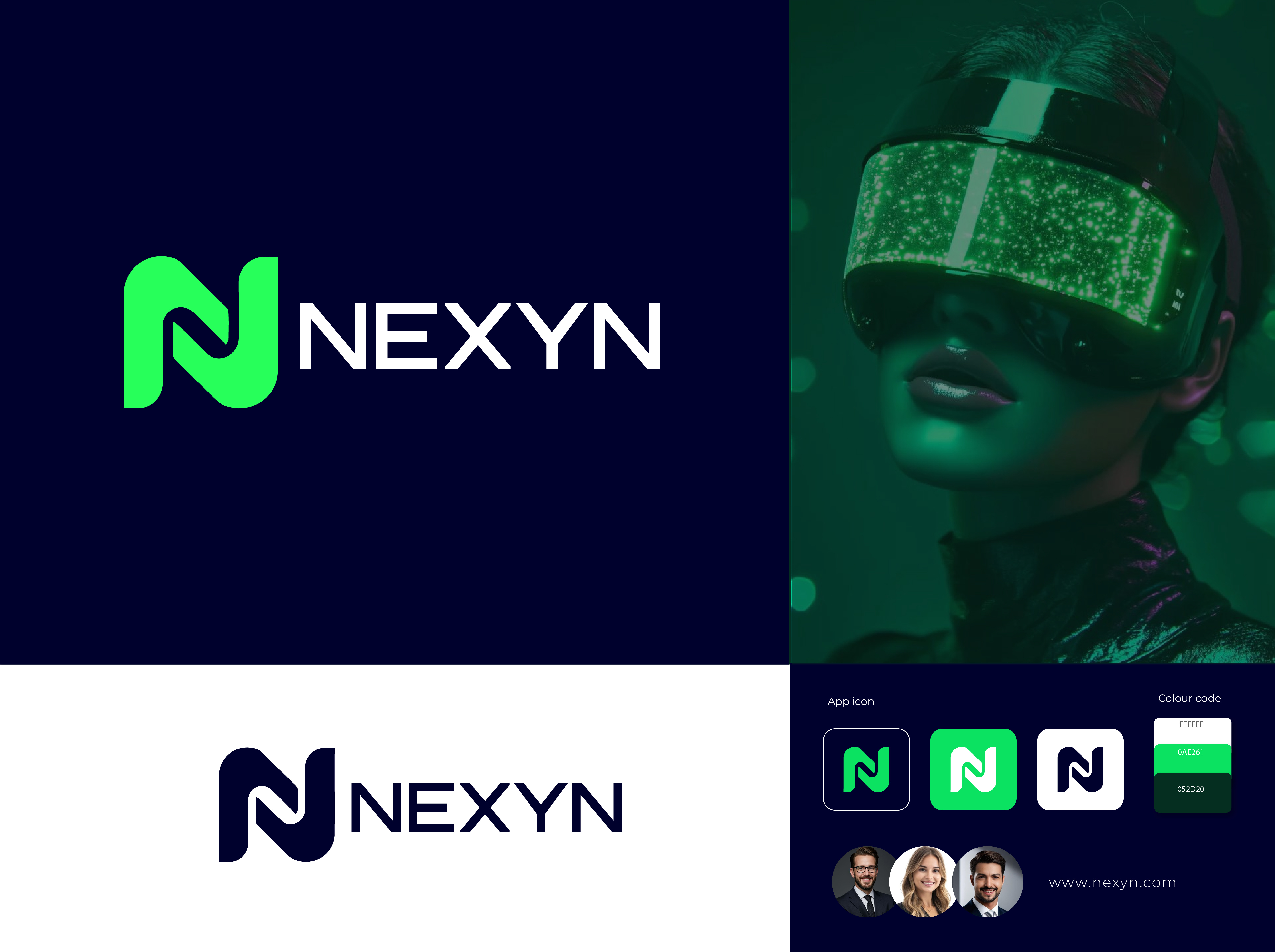 NEXYN — Futuristic Tech Logo & Brand Identity 3d app branding design graphic design illustration logo ux vector