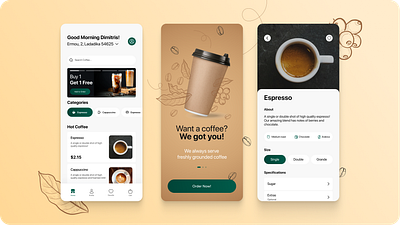 Concept Coffee Delivery App Design app design mobile ui ux