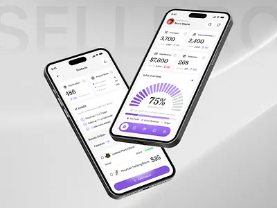 SellPro | Mobile App Design🛍️ admin analytics app branding clean dashboard design e commerce management manane minimal mobile order sales service shop suarasa tracking ui