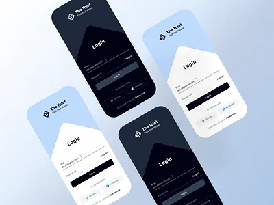 The Tolet – Login Screen UI (Light & Dark) app design creative mobile screen figma light dark mode login screen mobile app realestate app ui ui design ux ux design