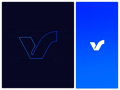 Letter V Logo Mark // For Sale blockchain logo bold logo branding brandmark finance logo fintech logo geometric logo gradients logo grid logo identity logo design logotype minimalist logo print tech logo v v letter logo v logo v modern logo web3 logo