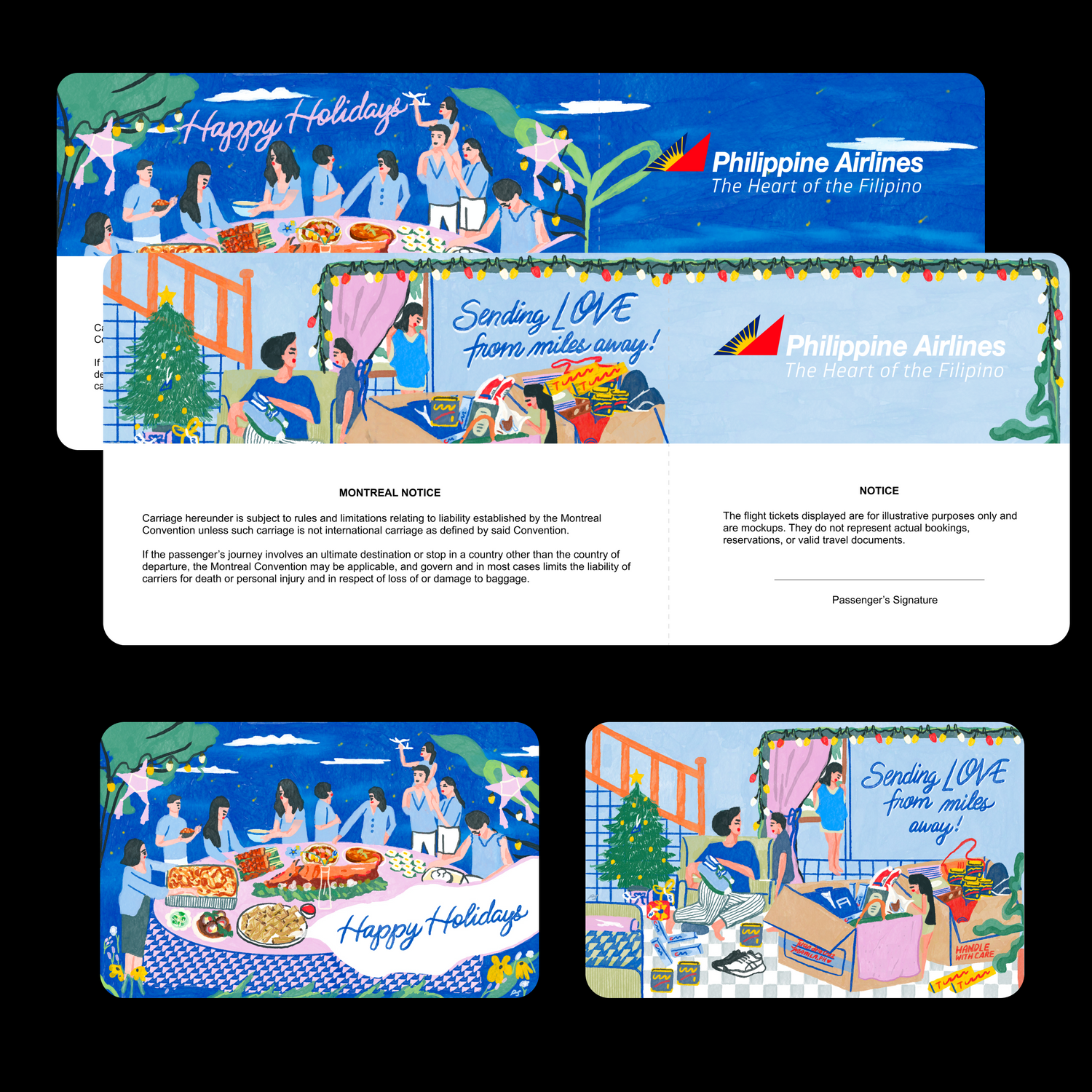 Philippine Airlines' Flight Tickets & Gift Card airline art illustration