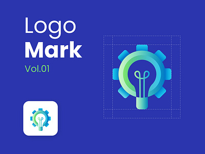 Electric logo | bulb logo | cog logo design | Light logo bulb logo