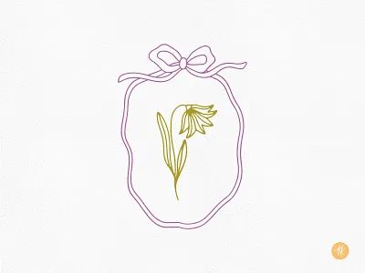 Simple FLower botanical cute spring illustration doodle drawing floral floral poster flower flower line art graphic design hand drawn line art spring clipart spring flower vector illustration whimsical frame