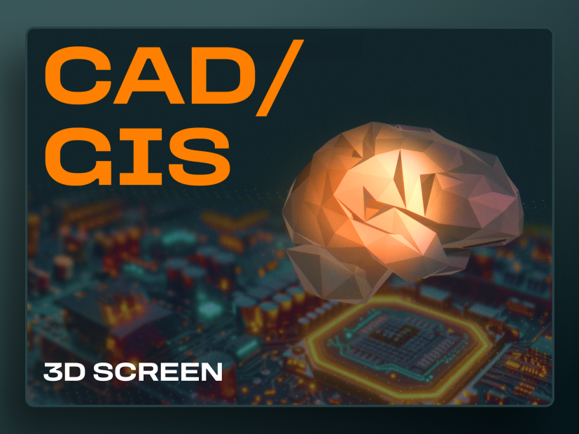 3D screen for the CAD & GIS IT-Integrator 3d design desktop main screen web