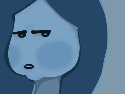 My resting face art character design drawing emotions expression face graphic design illustration monotone solid vector