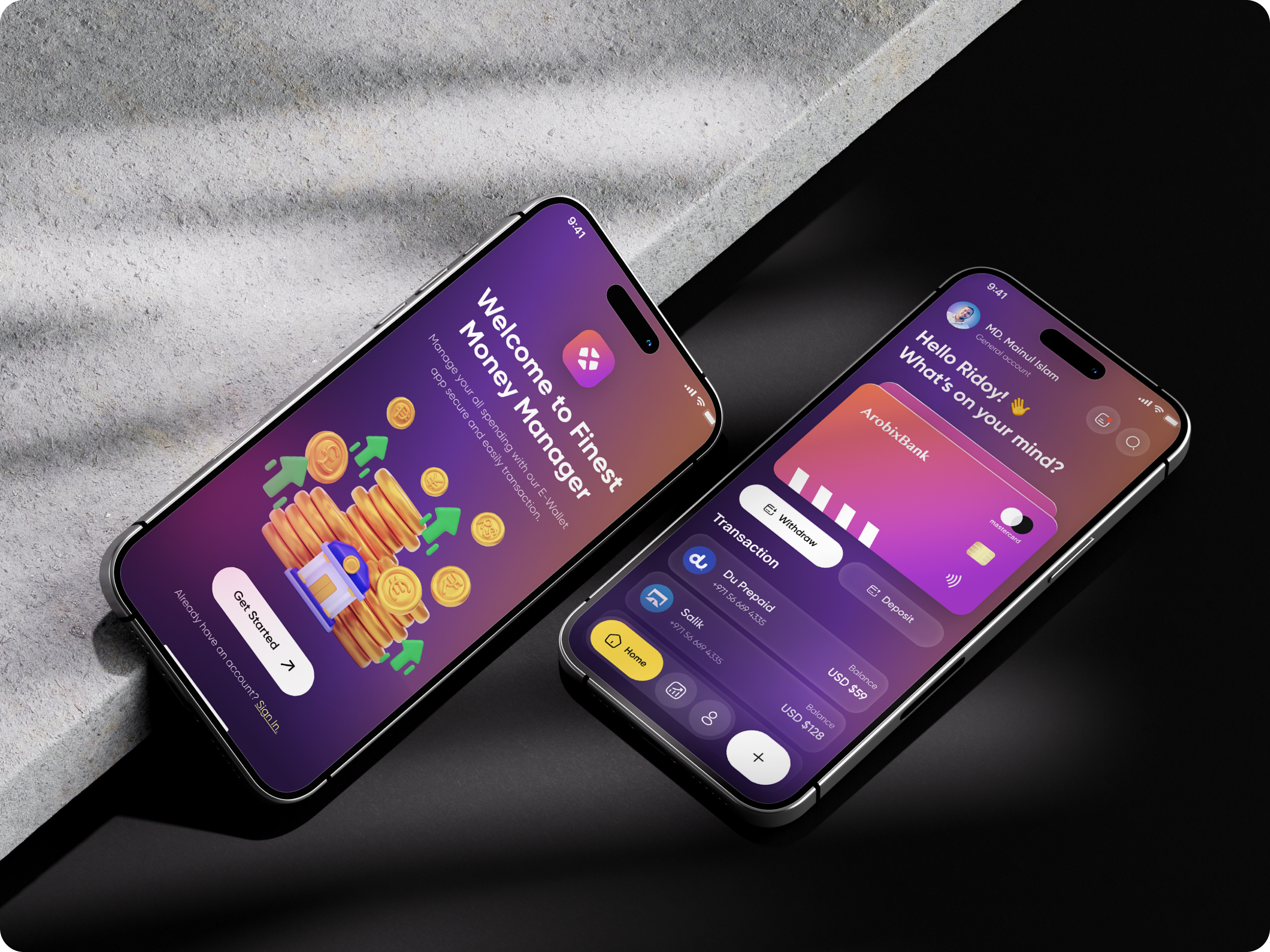 Finest Money Manager App UI — Smart Finance Experience app app design bank banking banking app card credit card finance financial fintech app minimal mobile app money money transfer savings transactions ui ux wallet wallet app
