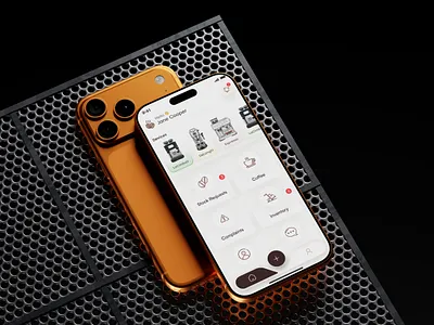 Smart Coffee Machine App UI app design appliance app clean ui coffee app coffee machine connected device control panel minimal ui mobile app modern ui platform design smart home system design tech app user interface