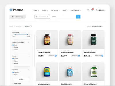 Pharmacy Website e commerce landing page growmelab healthcare ecommerce healthcare platform landing page medical ecommerce medical store online medicine medicine ui design medicine website online pharmacy pharmacy pharmacy web design pharmacy website uiux web design website