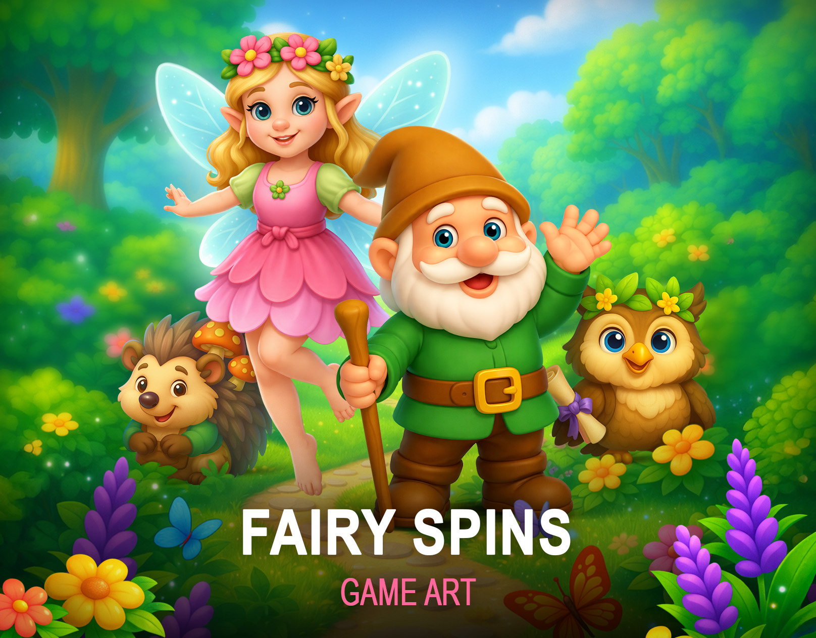 Fairy Spins | Fantasy Slot Game Art & UI Concept 2dslotart casinogames casinoslot fairyslottheme fairyspins fantasyfairyslot fantasyslot gamedesign gameui gamixlabs igaming slotart slotartservice slotartservicestudio slotarttheme slotdesign slotgame slotmachine slotstudio slottheme