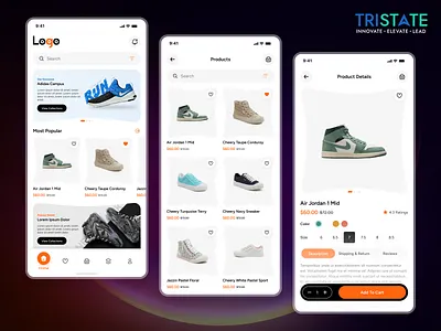 Shoes Shopping Mobile App UI - E-commerce Experience androiddesign appdesign cleanui designinspiration dribbble ecommerceapp fashionapp figmadesign footwear iosdesign mobileappdesign modernui productdesign shoppingapp uidesign uiux