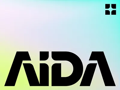 Logo concept for Aida a agent ai ai agents artificial intelligence logo negative space star tech timeless wordmark