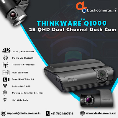 Thinkware Q1000 2K Dual Dash Cam